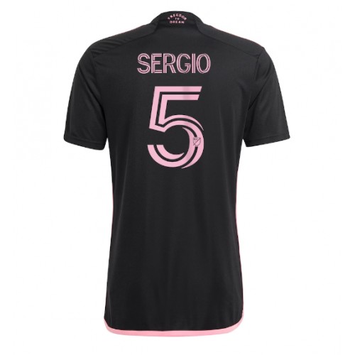 Fotbalové Dres Inter Miami Sergio Busquets #5 Venkovní 2023-24 Krátký Rukáv